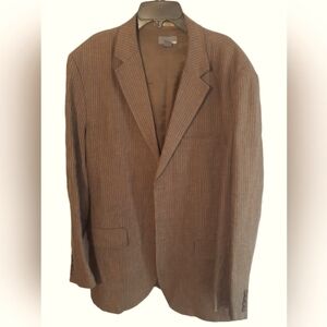 H&M Men's tan linen sport coat blazer Size 42